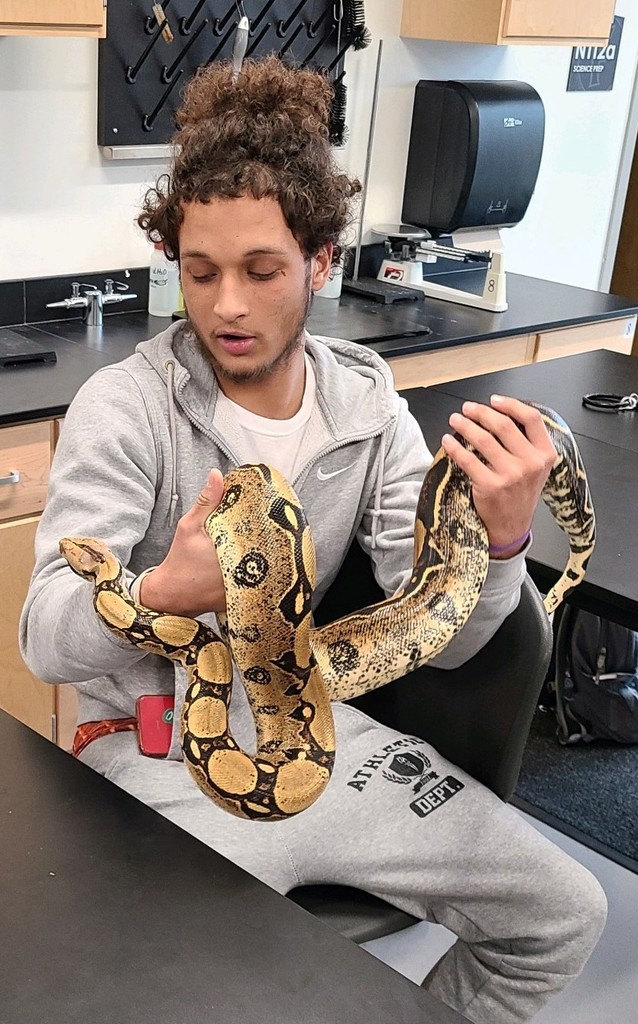 Julius with snake